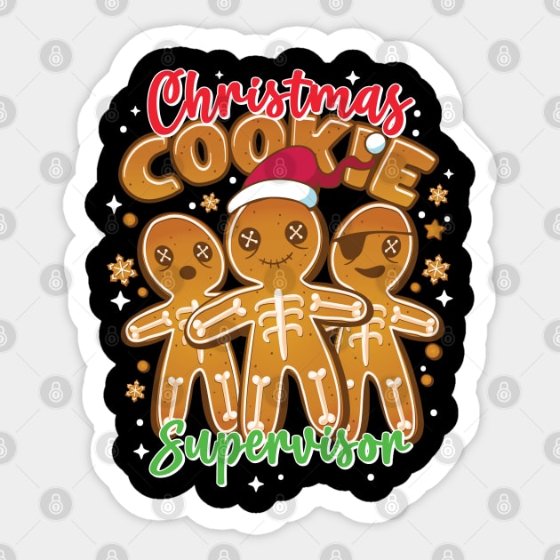 Funny Christmas Cookie Supervisor - Cookies for the Holidays Sticker by Graphic Duster